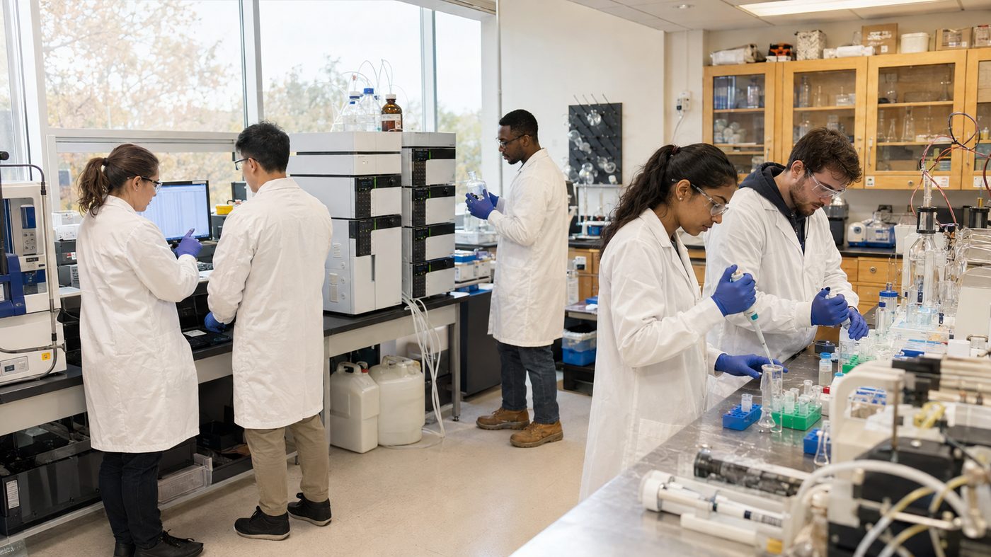 AASRT research team at work in the lab
